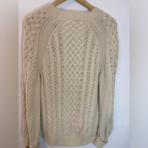 J Crew Knit Fisherman Wool Blend Sweater With Sequins - Picture 10 of 11